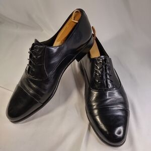 𝅺mario Bruni Black Lace Up Dress Shoes Men's Size 9